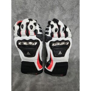 Dainese Steel Pro Race Motorcycle Gloves Black White Red Size 9/L